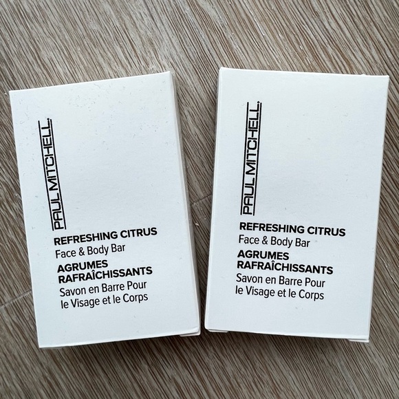 New! Paul Mitchell Refreshing Citrus Face & Body Soap Bar Set - Picture 1 of 5